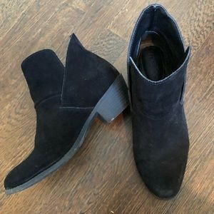 Black Suede Booties Size 9 - worn once